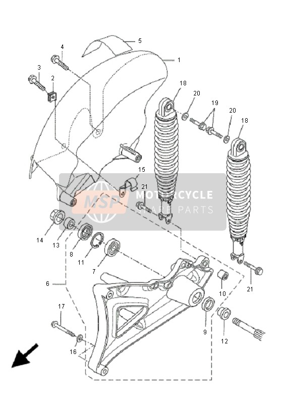 Bras arrière & Suspension